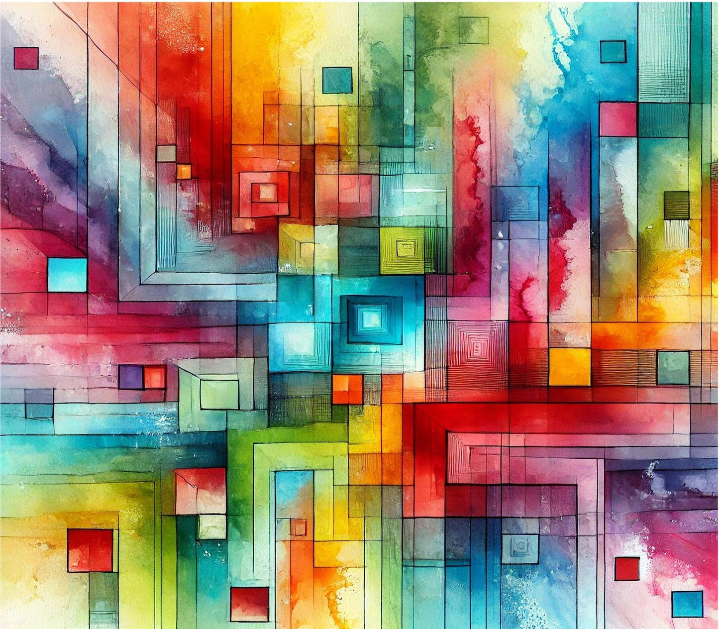 Canvas Wall Art - Geometric 100cm x 80cm