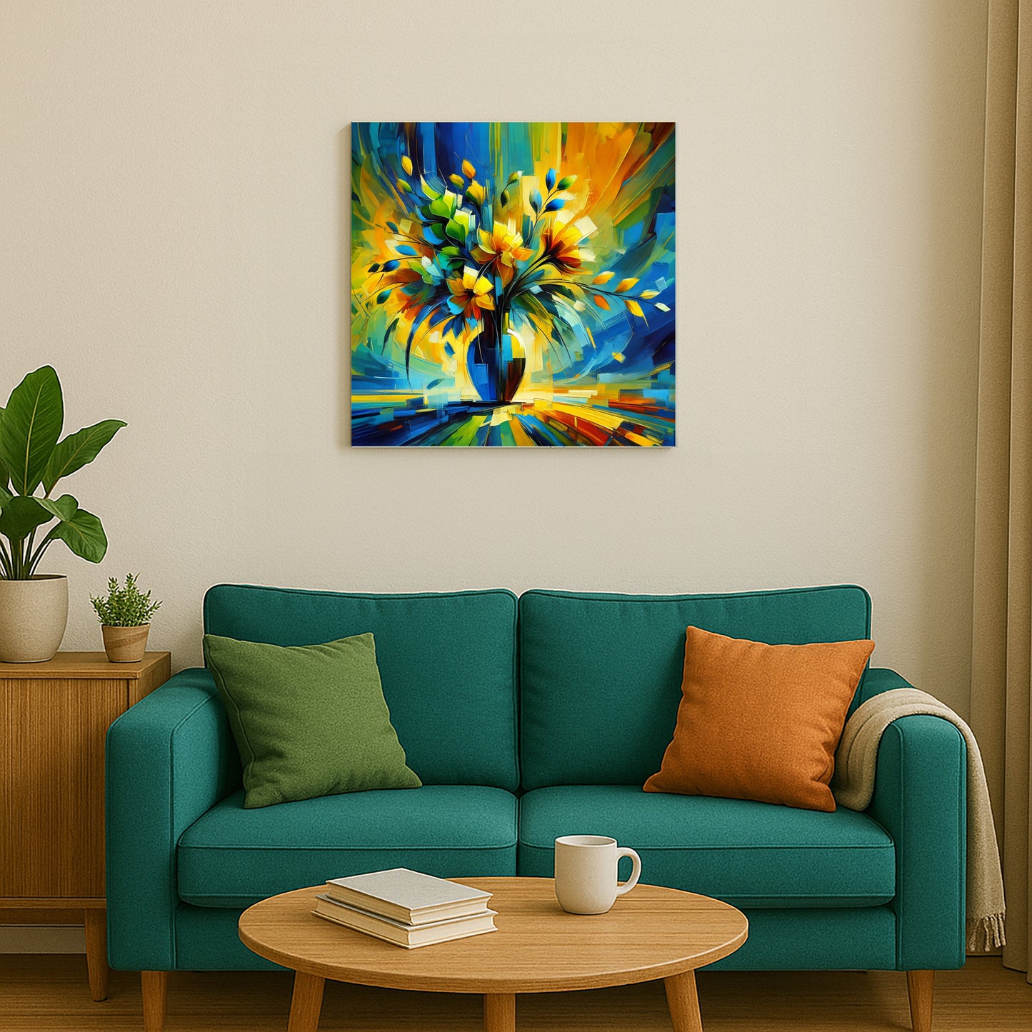 Canvas Wall Art - Abstract Flowers
