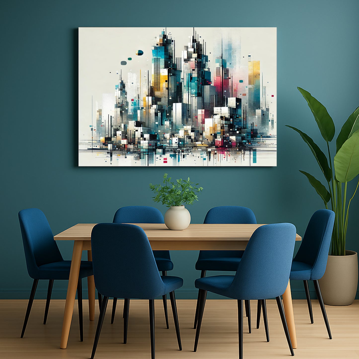Canvas Wall Art - Abstract Cityscape