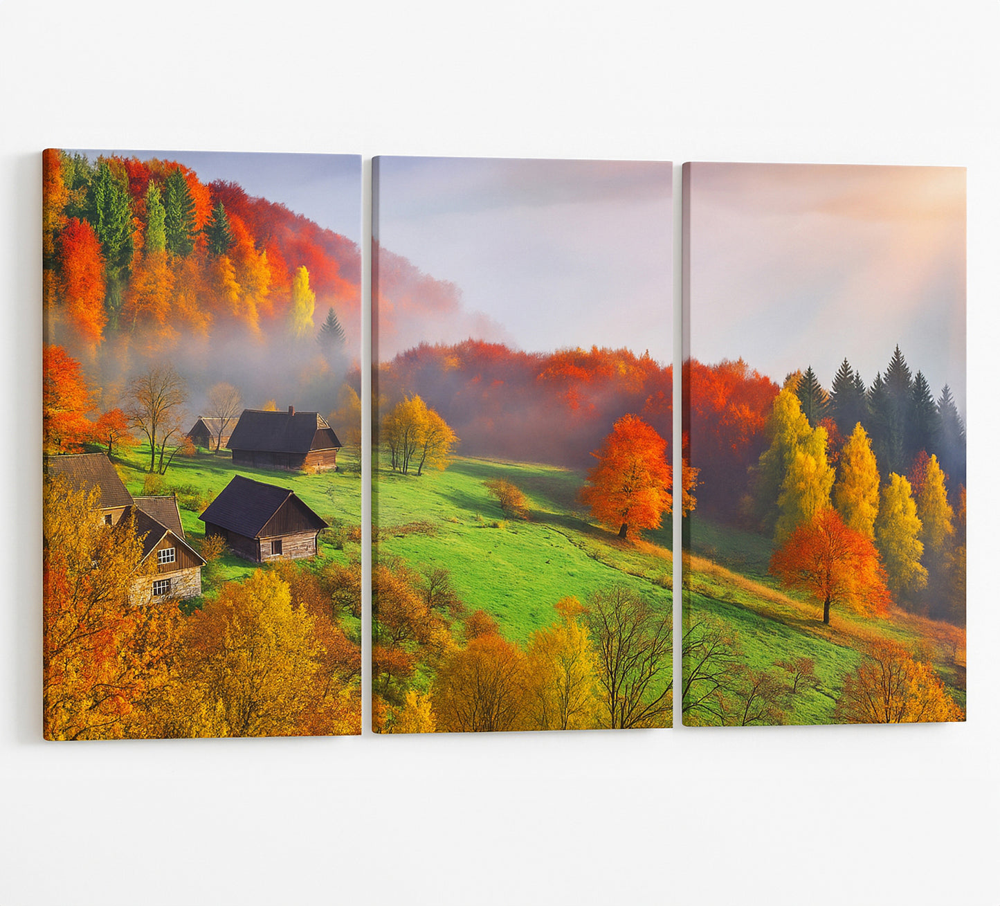 Canvas Wall Art three piece Autumn Colours