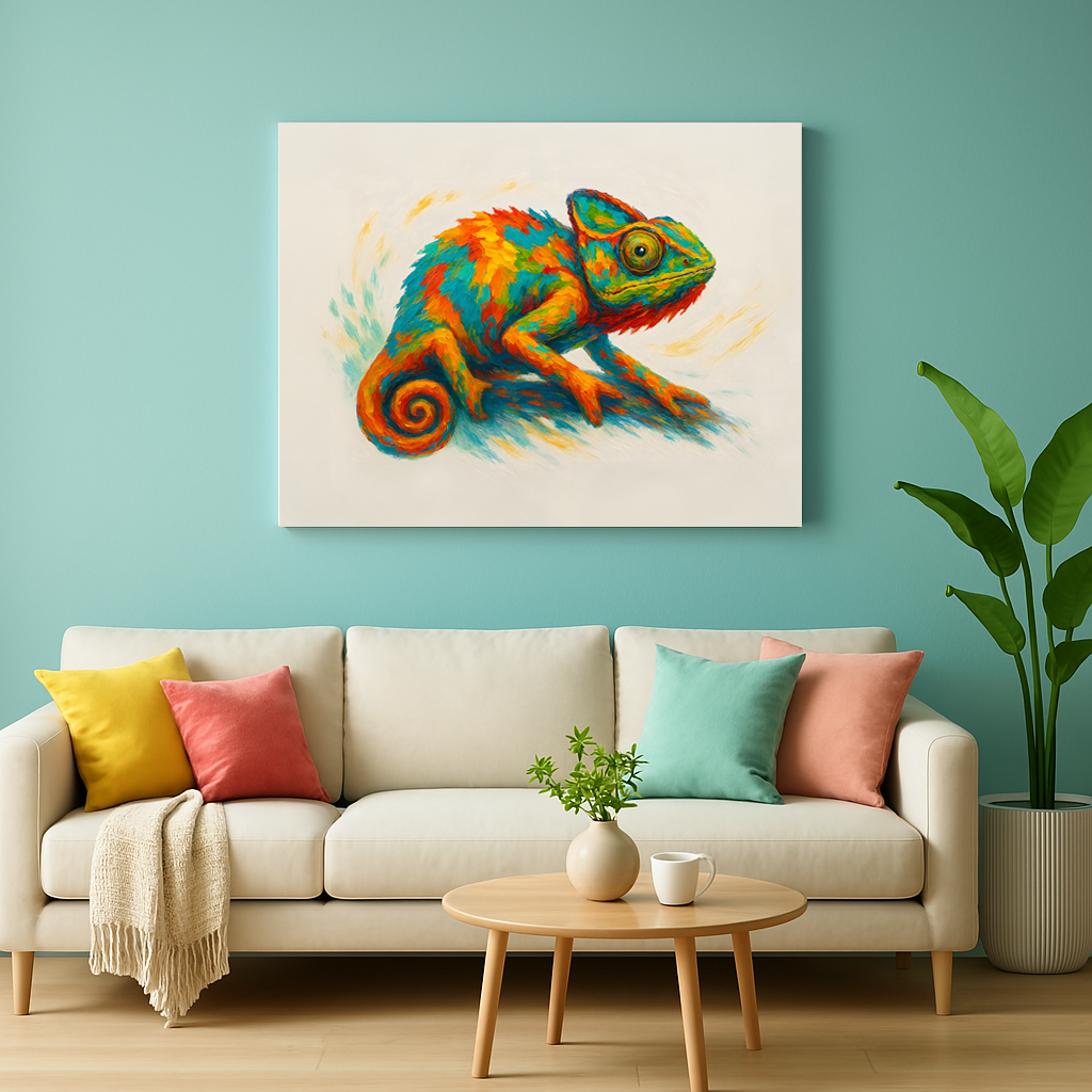 Canvas Wall Art Chameleon