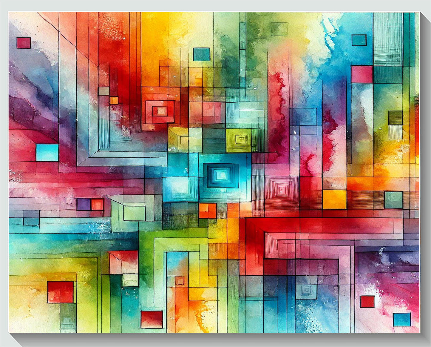 Canvas Wall Art - Geometric 100cm x 80cm