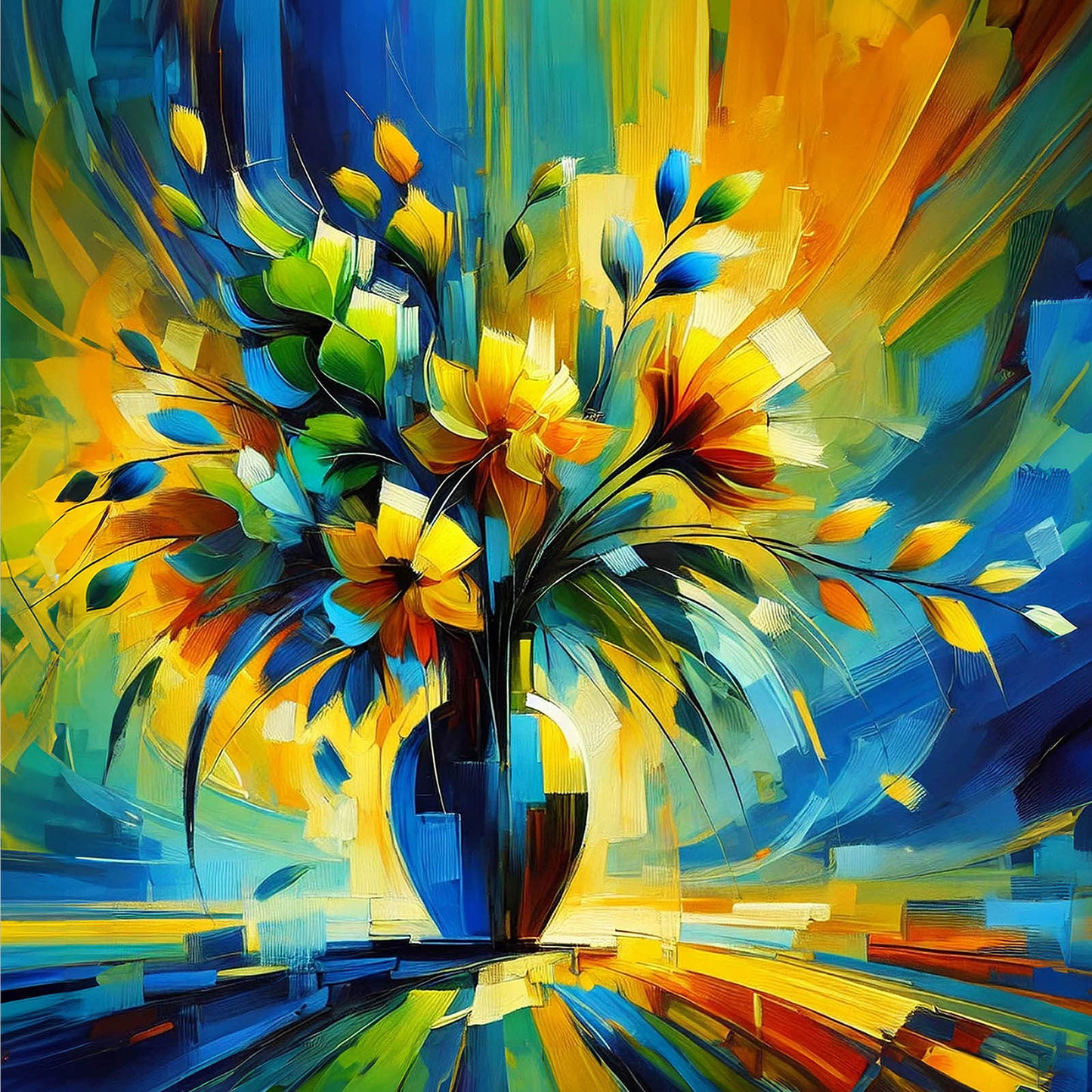 Canvas Wall Art - Abstract Flowers