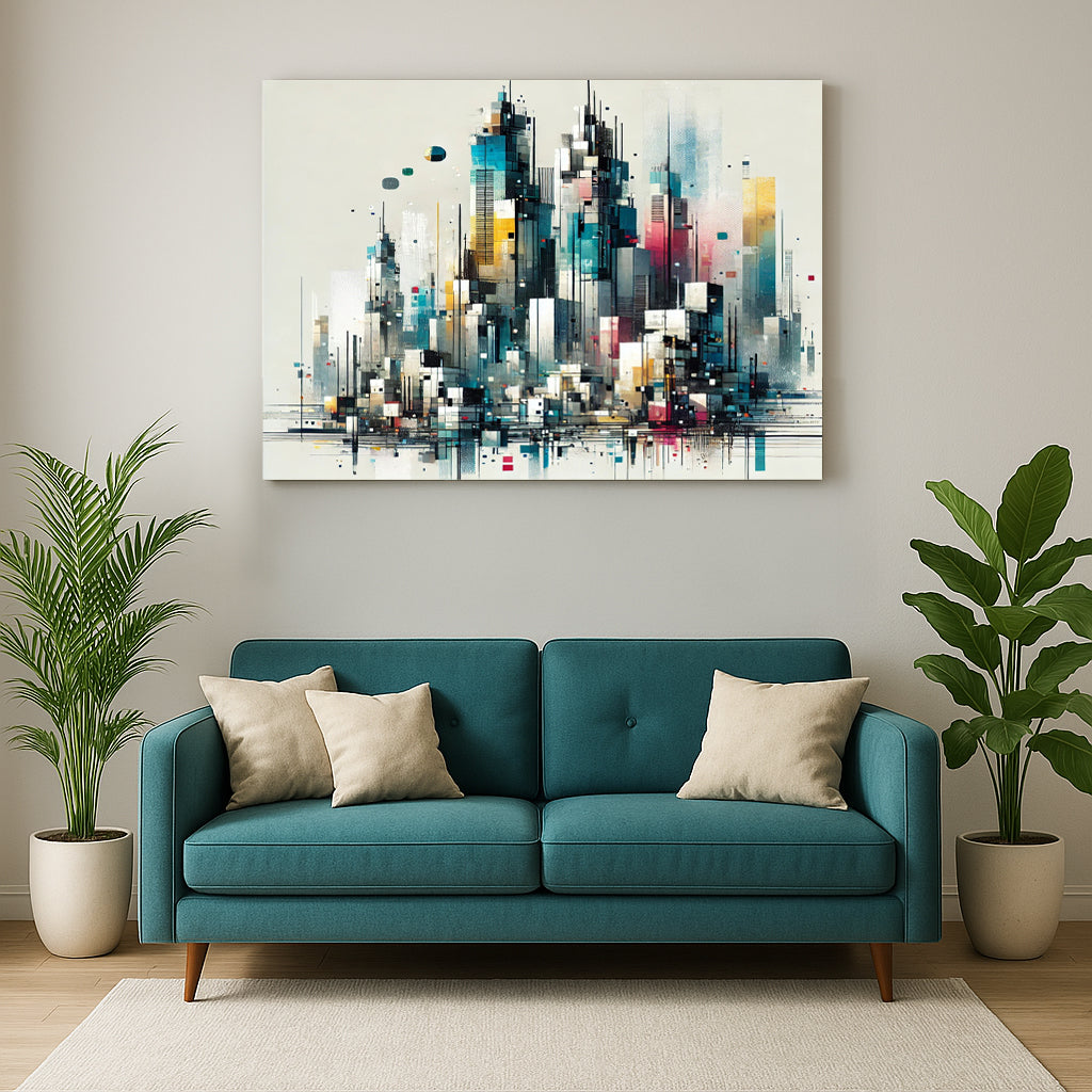 Canvas Wall Art - Abstract Cityscape