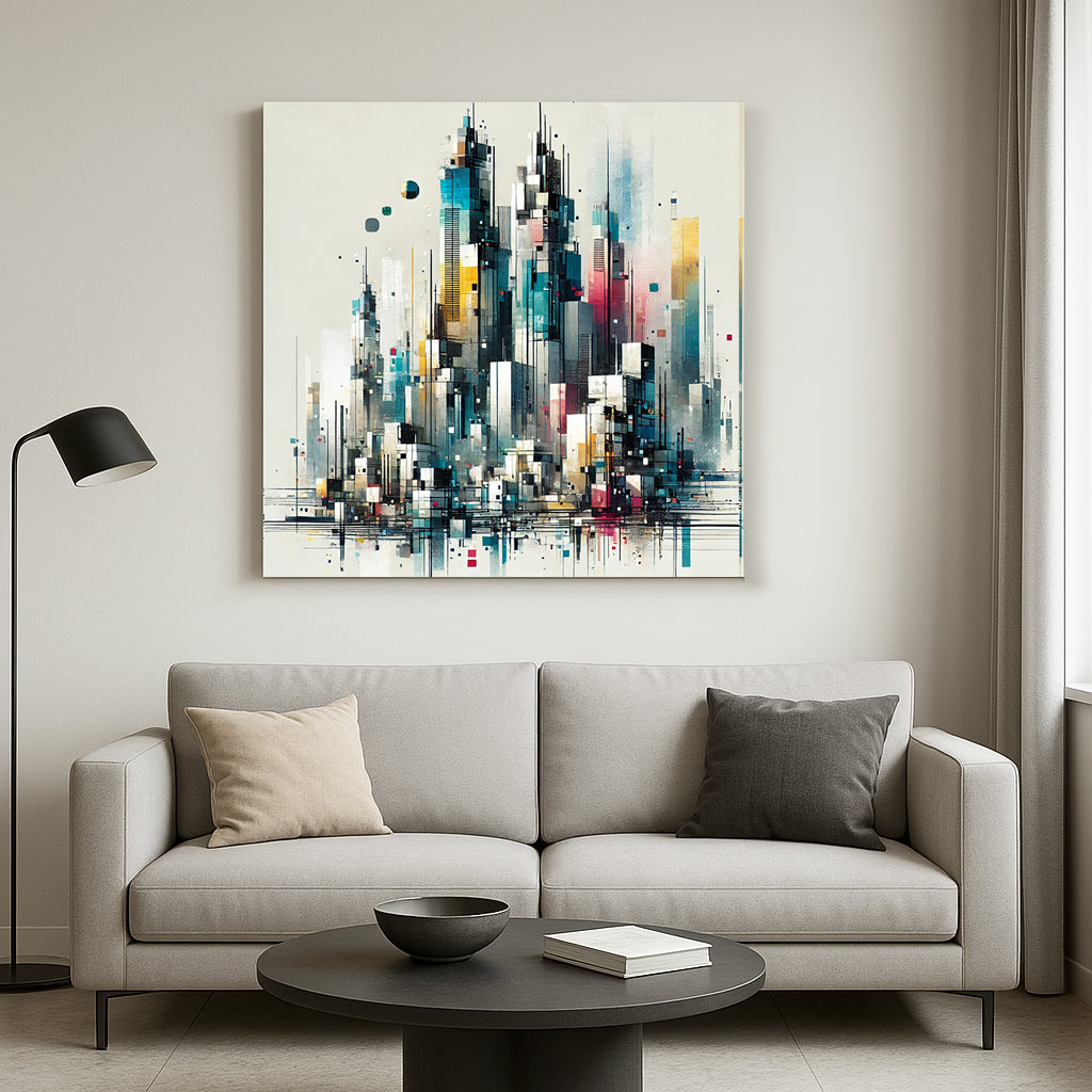 Canvas Wall Art - Abstract Cityscape