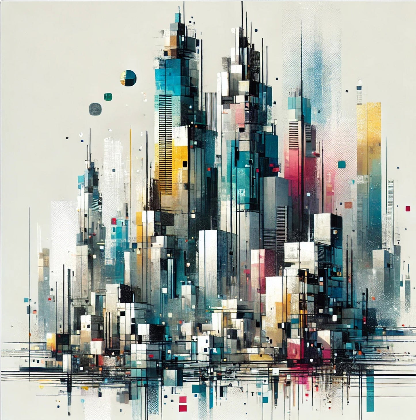 Canvas Wall Art - Abstract Cityscape