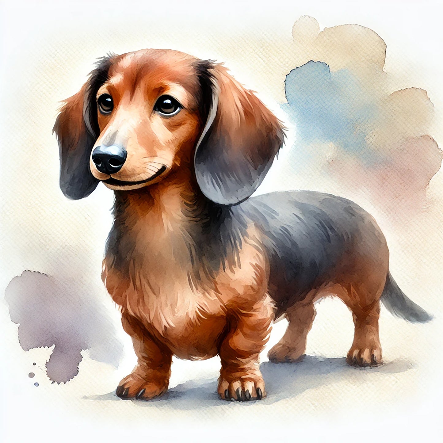 Abstract Canvas Art Dachshund