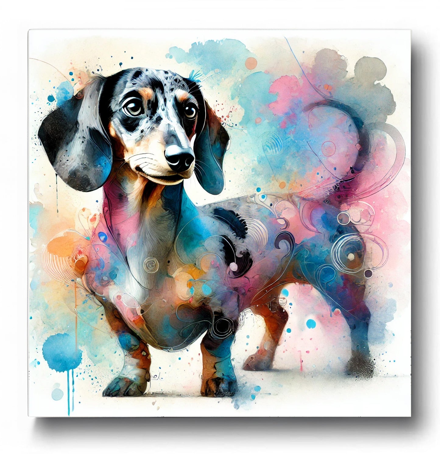 Abstract Canvas Art Dachshund
