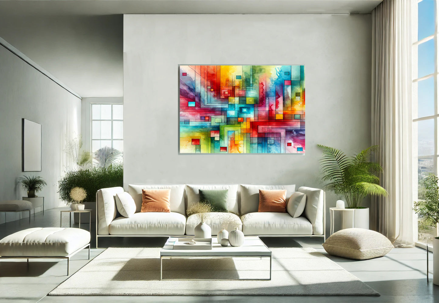 Canvas Wall Art - Geometric 100cm x 80cm