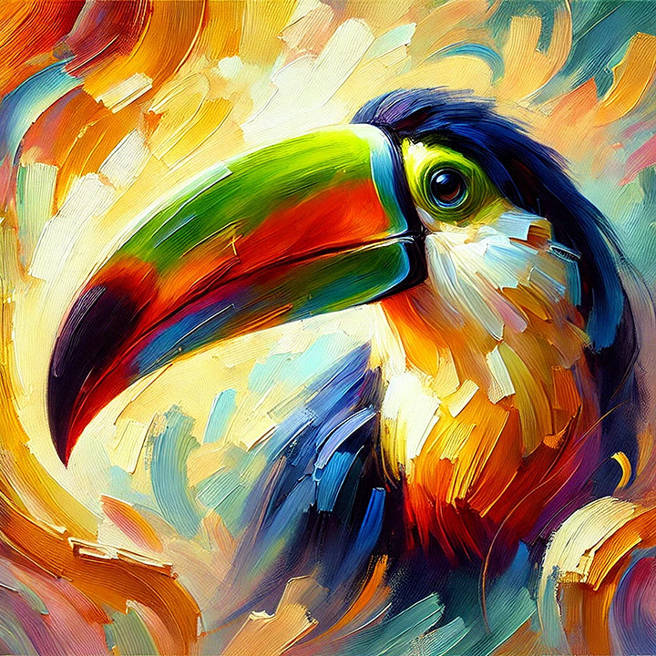 Colorful Toucan Canvas wall Art