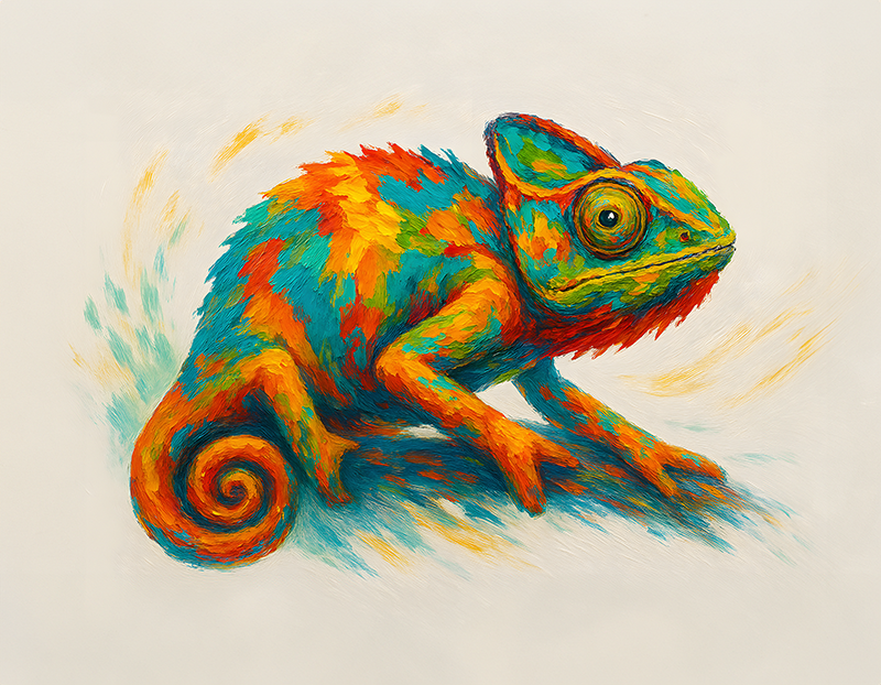 Canvas Wall Art – Chameleon Canvas Print (60cm x 40cm)
