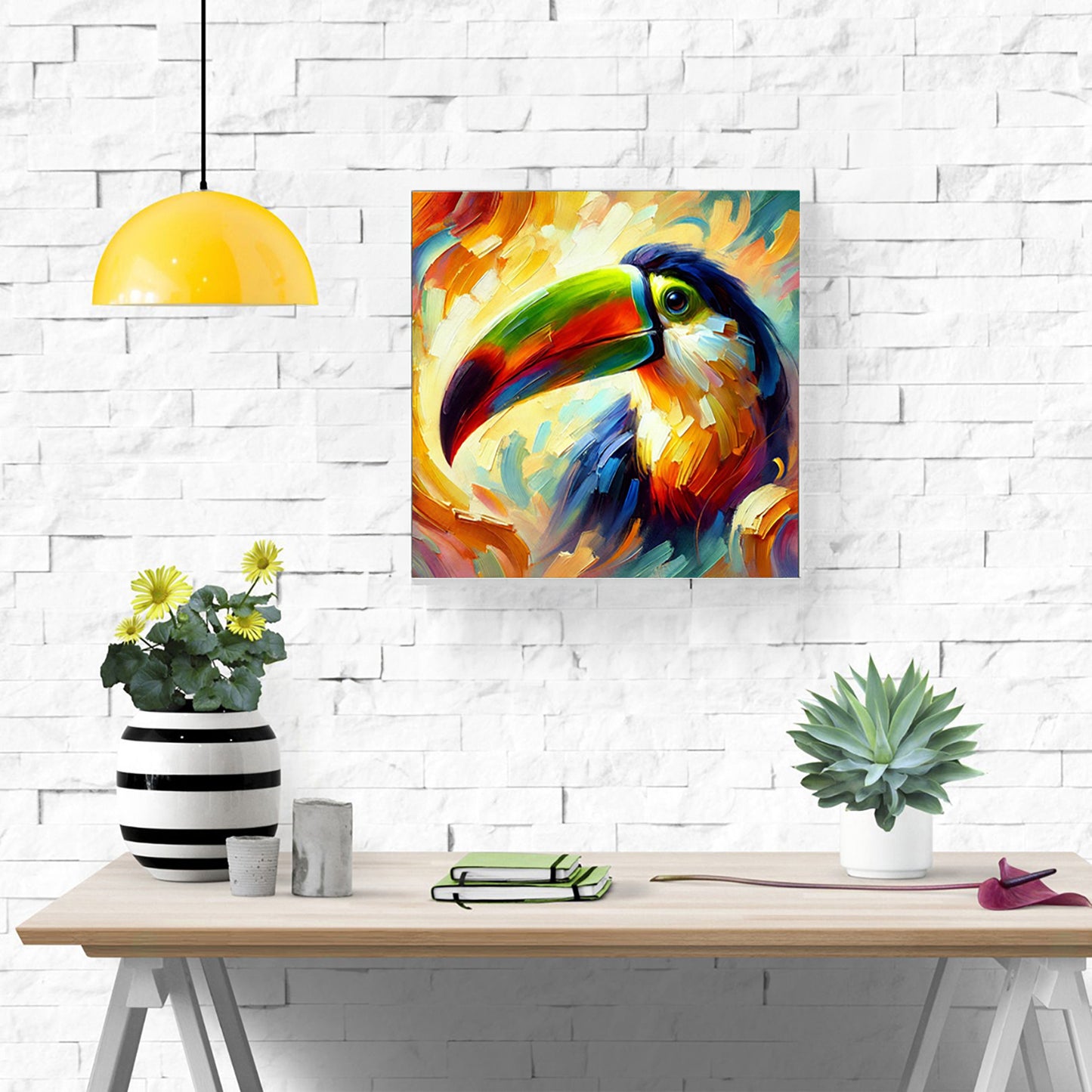 Canvas Wall Art - Colorful Toucan