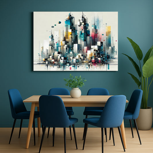 Canvas Wall Art - Abstract Cityscape