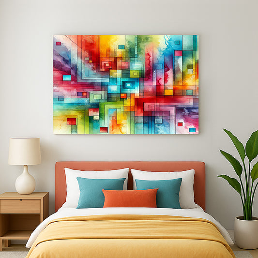 Canvas Wall Art - Geometric 100cm x 80cm