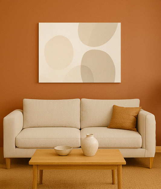Abstract Canvas Wall Art Beige